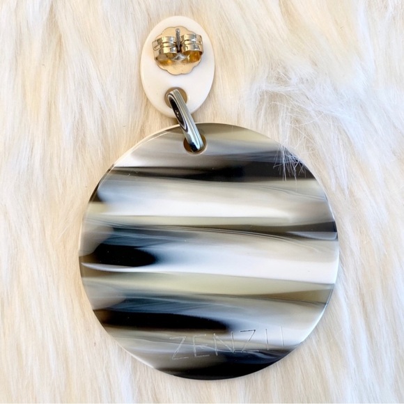 NWT Free People Resin Disc Drop Hoop Festival Modern Shapes Earrings - Picture 6 of 11